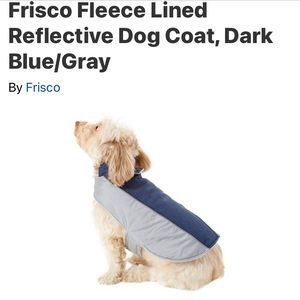 Frisco size medium fleece-lined reflective dog coat